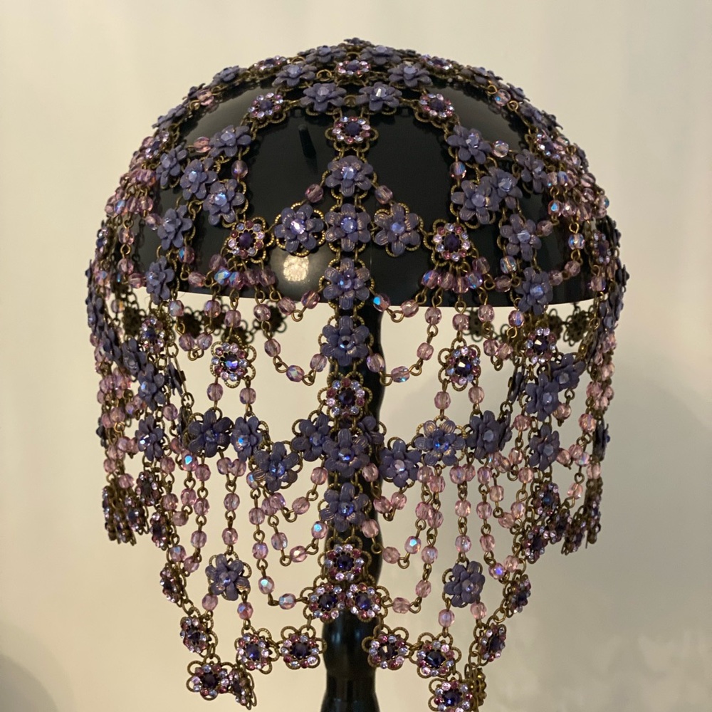 Michal Negrin Swarovski Crystal Head Wrap/Cap - Picture 2 of 14